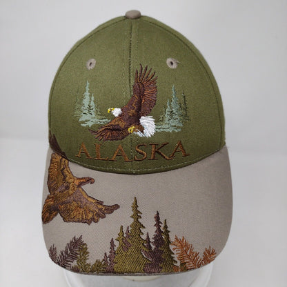 Alaska Eagle Slideback Hat Multicolor OSFM Embroidered Leather Strap