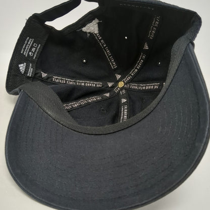 Adidas Baseball Cap Black One Size Embroidered Aeroready Slideback Cotton Hat
