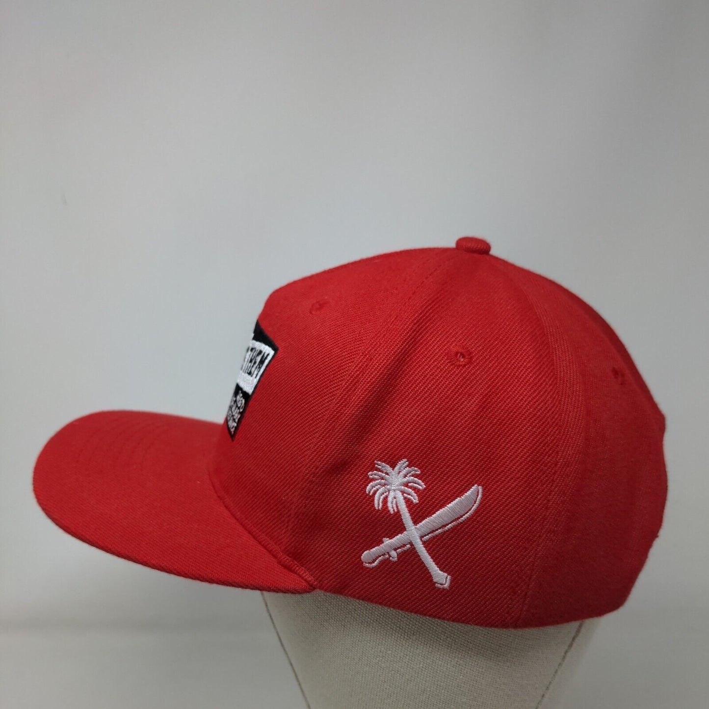 Us Versus Them Snapback Hat Red OSFA Embroidered Califas Riot Squad