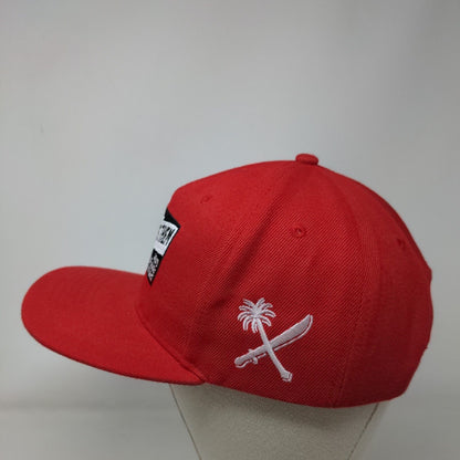 Us Versus Them Snapback Hat Red OSFA Embroidered Califas Riot Squad