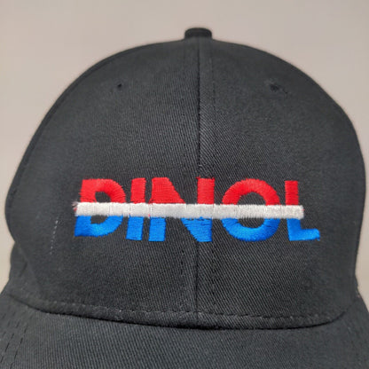 Cap America Men's Strapback Hat Black Dinol Dinitrol Embroidered Logo