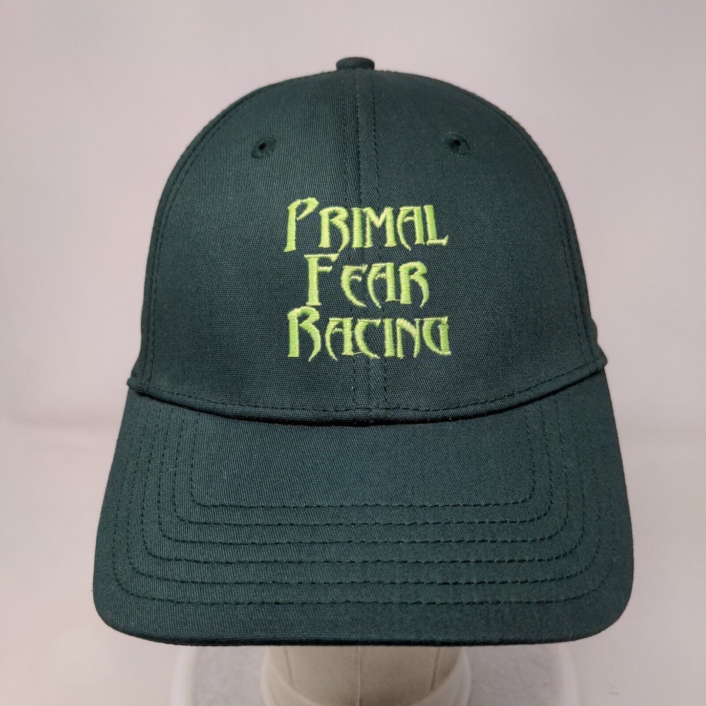 Primal Fear Racing Fitted Hat Green M/L Embroidered New Era 6 Panel
