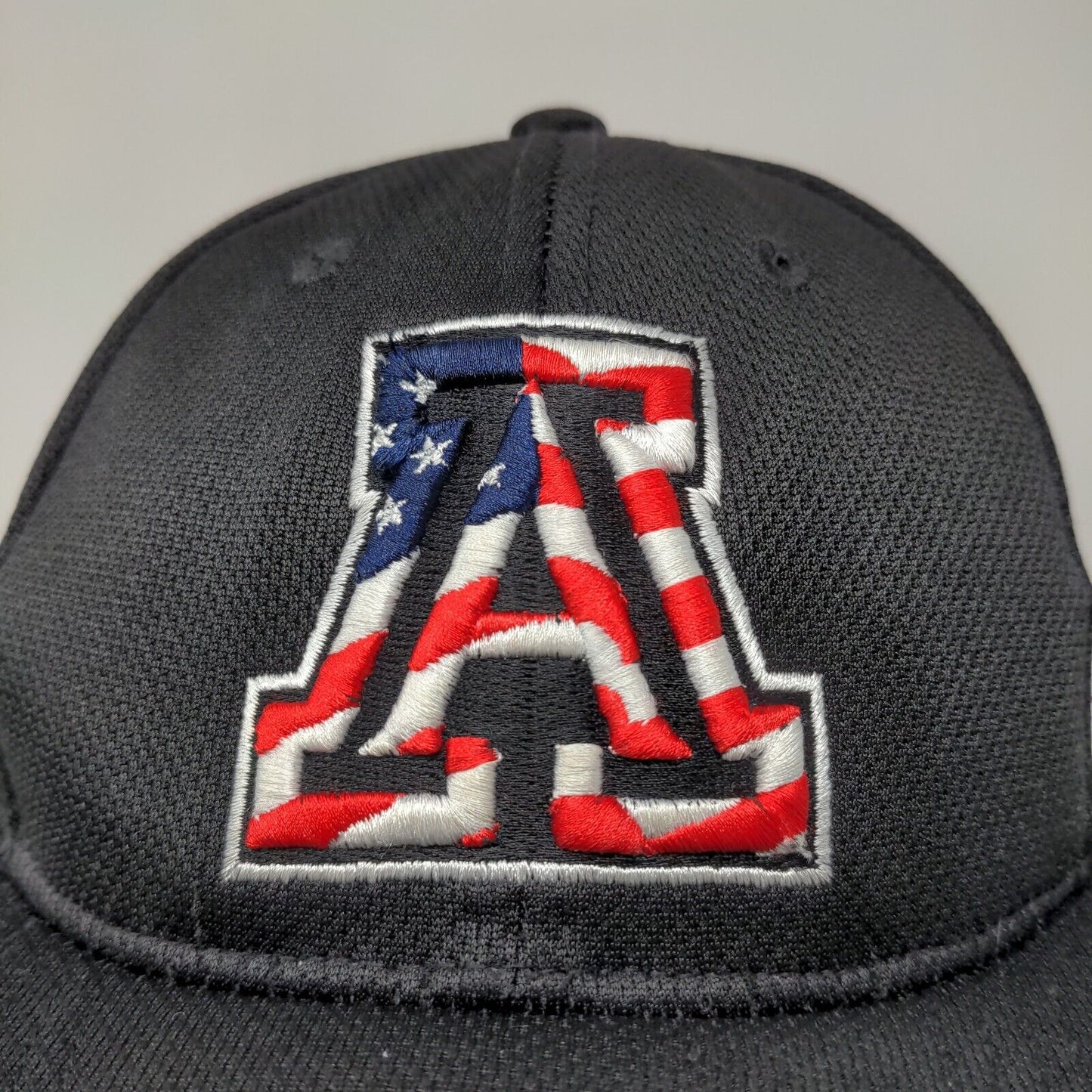 Zephyr Men's Fitted Hat Black Size Small Embroidered Attica Logo Patriotic