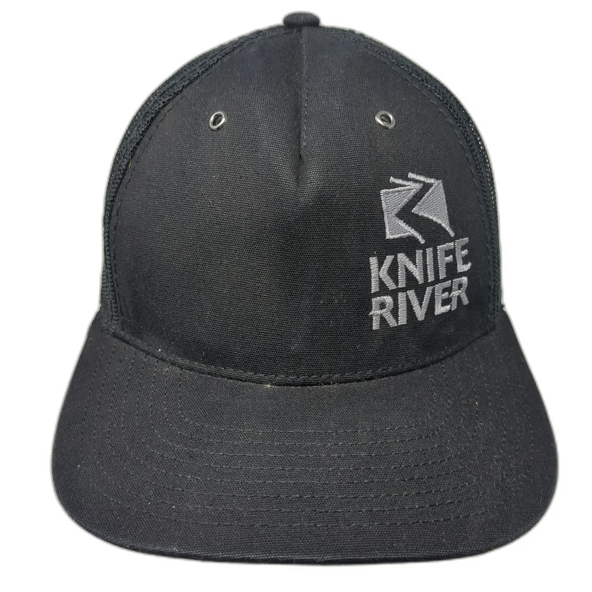 Richardson Trucker Hat Black One Size Knife River Mesh Snapback Workwear Cap