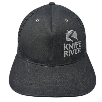 Richardson Trucker Hat Black One Size Knife River Mesh Snapback Workwear Cap
