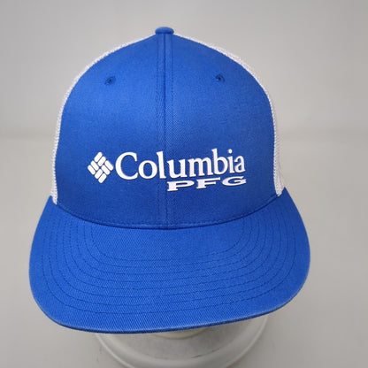 Columbia PFG Fitted Mesh Back Trucker Hat Blue L/XL Colorblock Outdoor