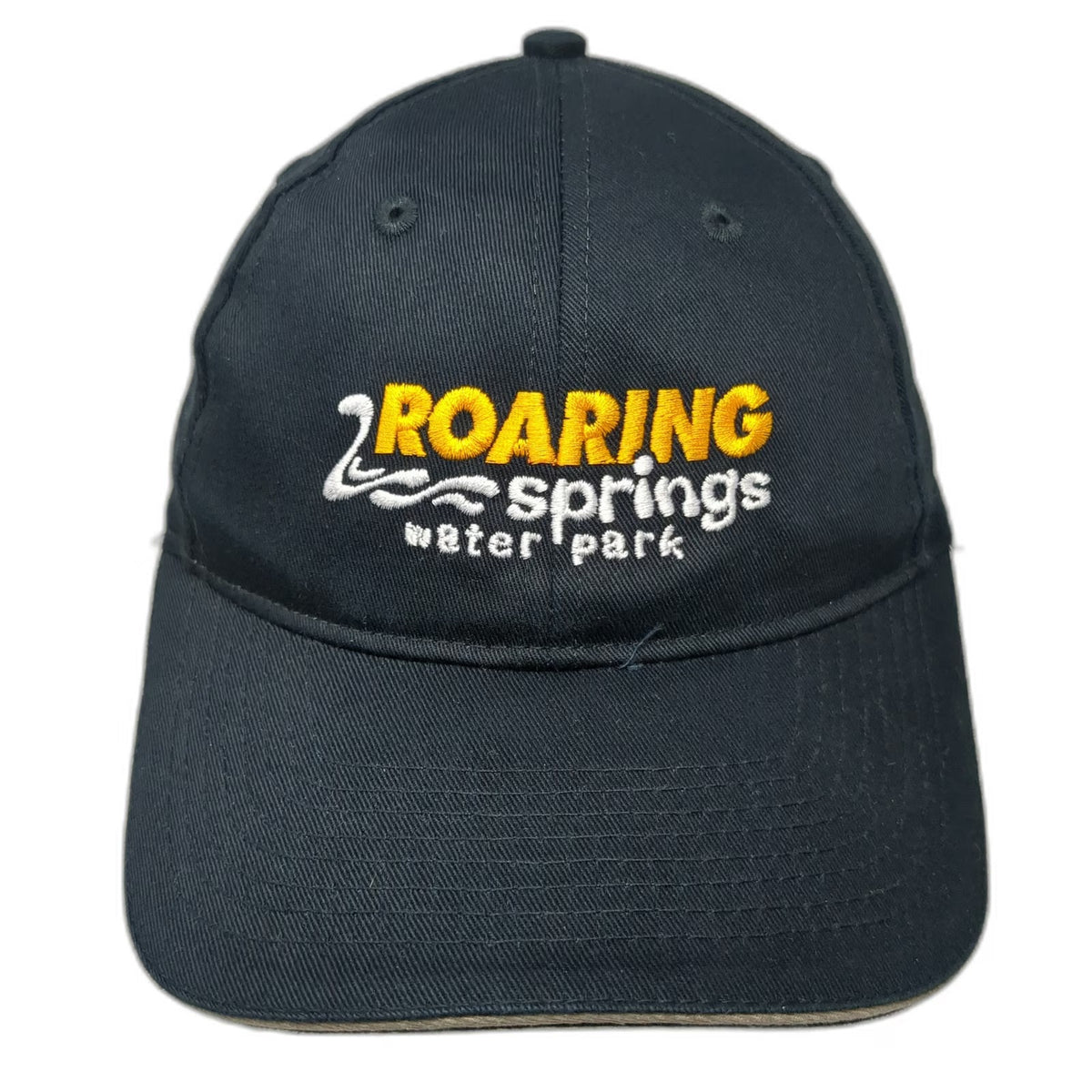 Port & Company Baseball Cap Black OSFM Strapback Roaring Springs Water Park Hat