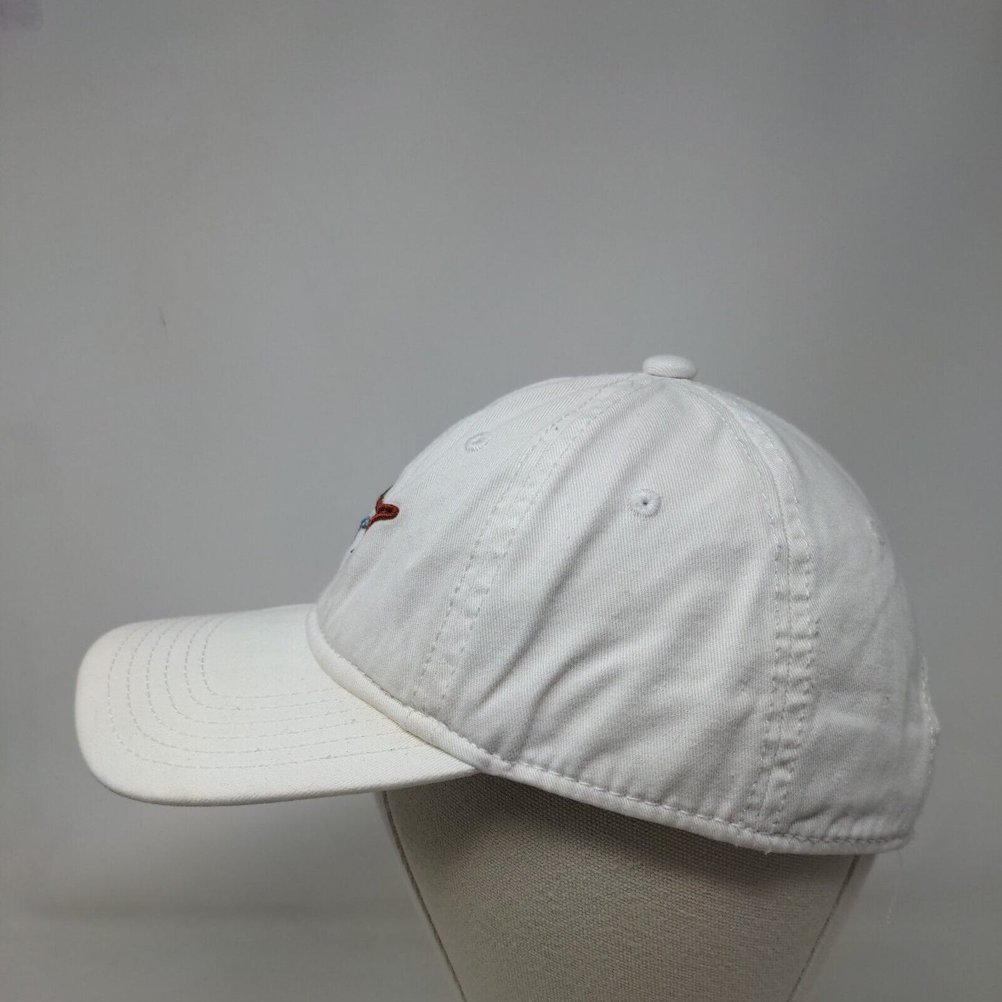 Greg Norman Tasso Elba Strapback Hat White One Size Adjustable Embroidered