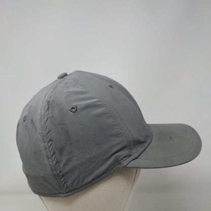 Russell Fitted Hat Gray S/M Lightweight Graphic Logo Vented Holes 6 Panel