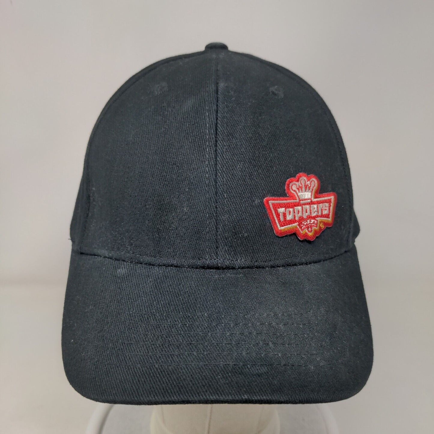 Toppers Pizza Fitted Hat Black L/XL HTT Head To Toe Employee Uniform