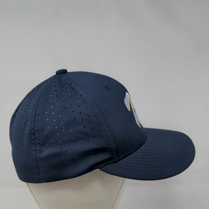 Letter M Fitted Hat Blue S/M C-Fit Embroidered Breathable 6 Panel Champro