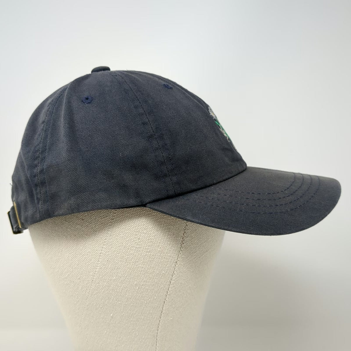 Yupoong Stio Flower Embroidery Blue Baseball Cap One Size Cotton Hat Slideback