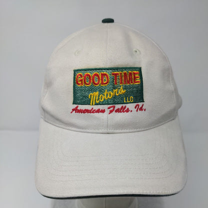 Good Time Motors LLC American Falls Strapback Hat Tan One Size Embroidered