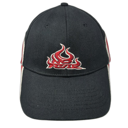 No Fear Baseball Cap Black XL Red White Purple Flame A-Flex Stretch Fit Hat