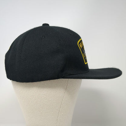 Snapback Hat Black One Size Pirate Skull No Quarter No Mercy Patch Embroidery