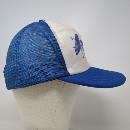 Kap.II Trucker Hat Blue One Size Paraclipse Satellite TV System Mesh Snapback