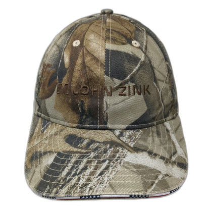 Kati Baseball Cap Brown Camo One Size John Zink American Flag Trim Strapback Hat