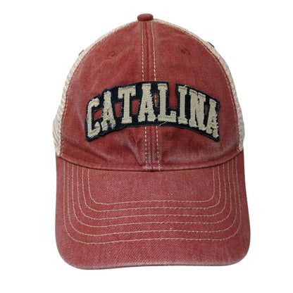 Catalina Snapback Mesh Back Trucker Hat Red OSFA Colorblock Legacy