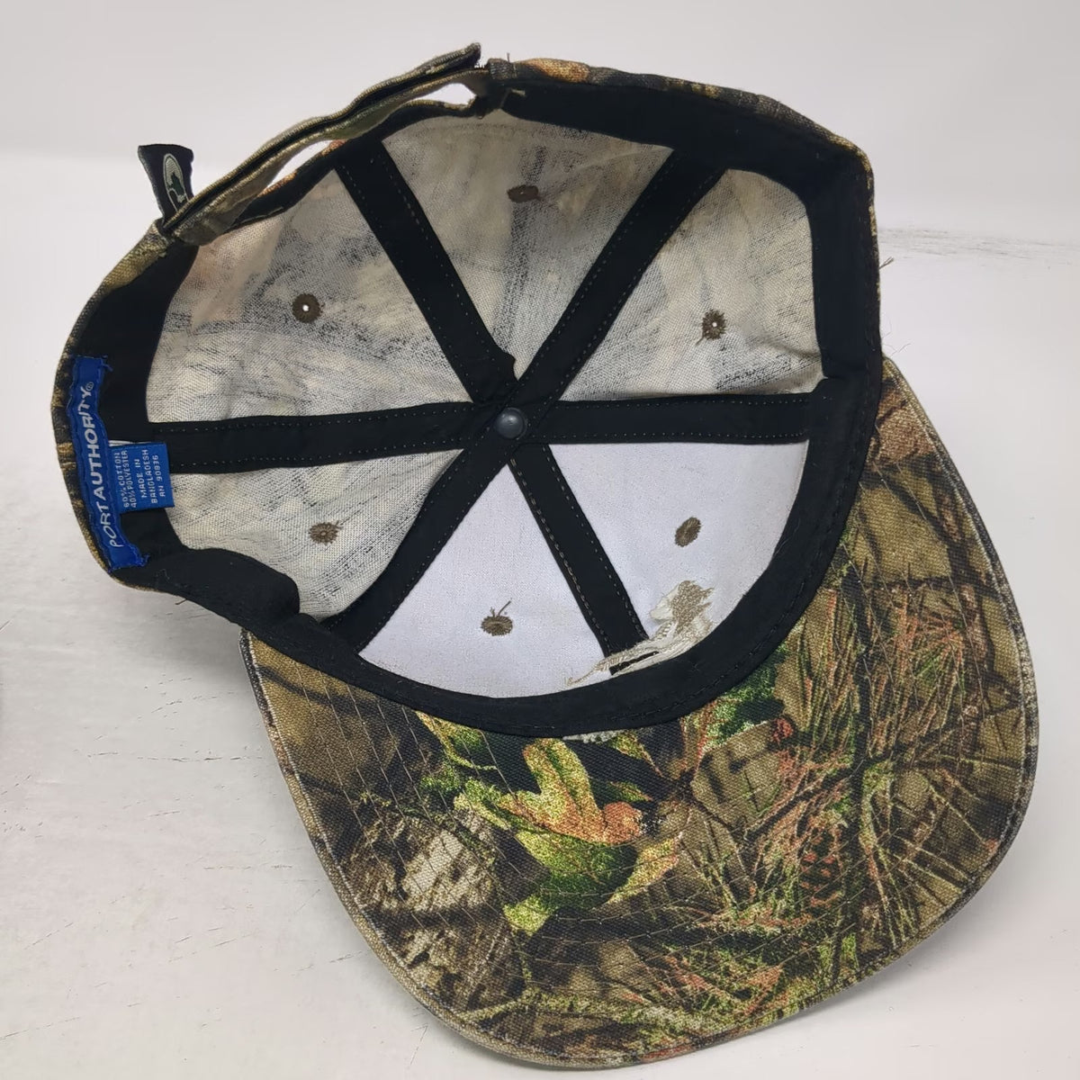 Port Authority Green Camo Baseball Cap One Size AAPW Mountain Tree Logo Hat