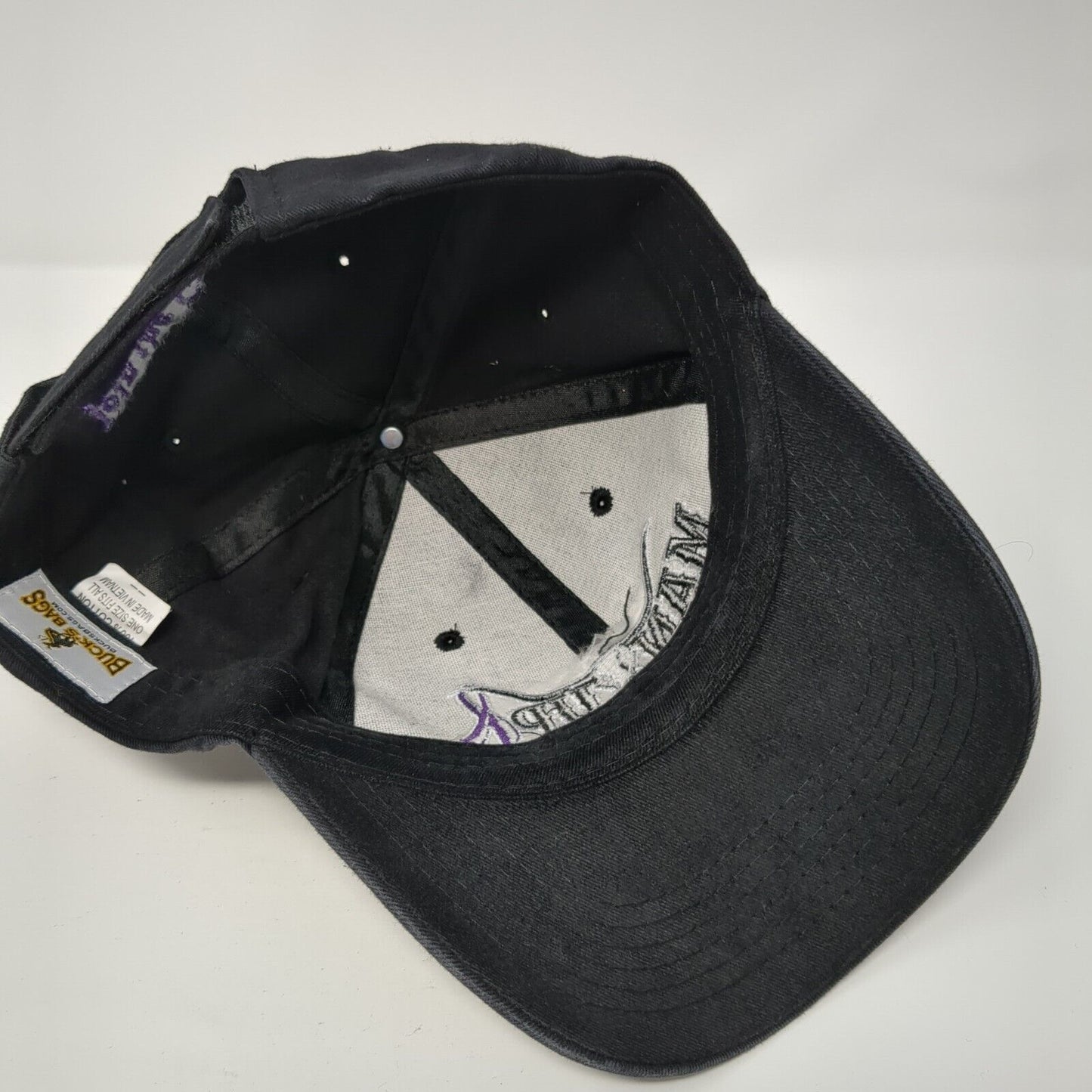 Man Up Crusade Strapback Hat Black One Size Adjustable Embroidered