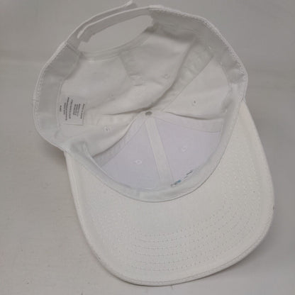 Vitamin Sea Strapback Hat White OSFM Adjustable Embroidered 6 Panel Cotton