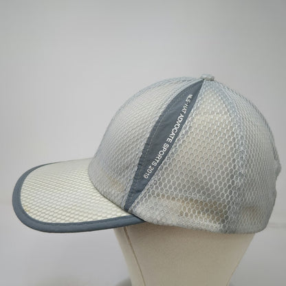 Baseball Cap Gray One Size Mesh Honeycomb Strapback Side Graphic Breathable Hat