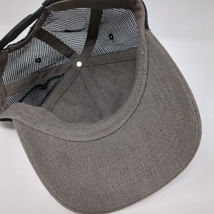 FDC Flag Snapback Mesh Back Trucker Hat Gray One Size Adjustable