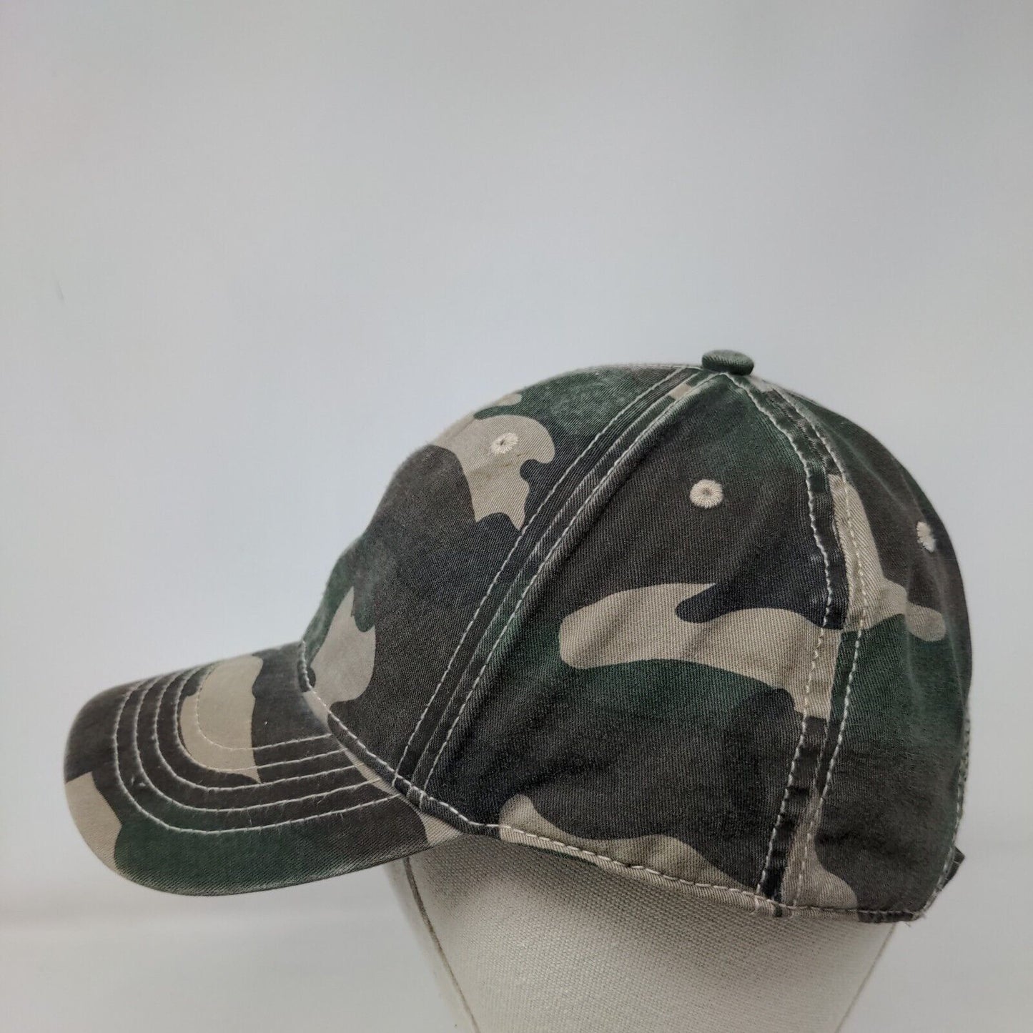 Unbranded Slideback Hat Fatigue Camo OSFM Adjustable 6 Panel Blank
