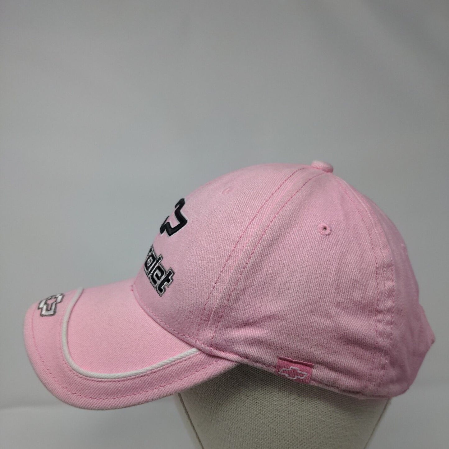 Chevrolet Strapback Hat Pink One Size Adjustable Embroidered Hot Rods