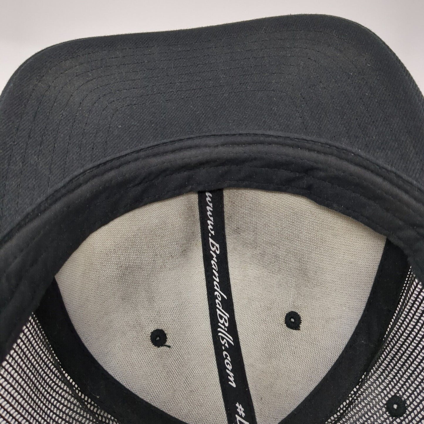 Branded Bills Snapback Trucker Hat Black One Size Mesh Back Blank