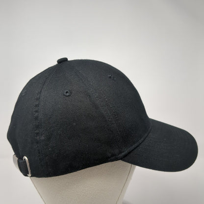 Unbranded Slideback Hat Black One Size Adjustable Vented Holes 6 Panel Blank
