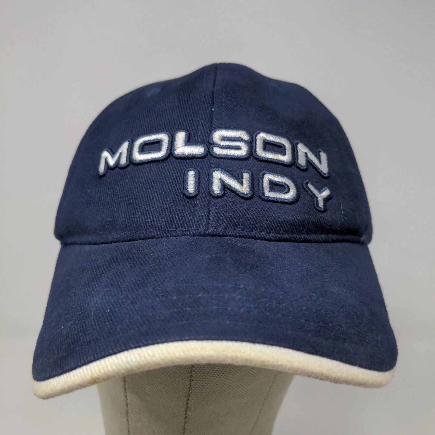 Molson Indy Men's Strapback Hat Blue Size OSFA Embroidered Spell Out Logo