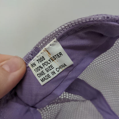Unbranded Snapback Mesh Back Rope Trucker Hat Purple One Size Blank