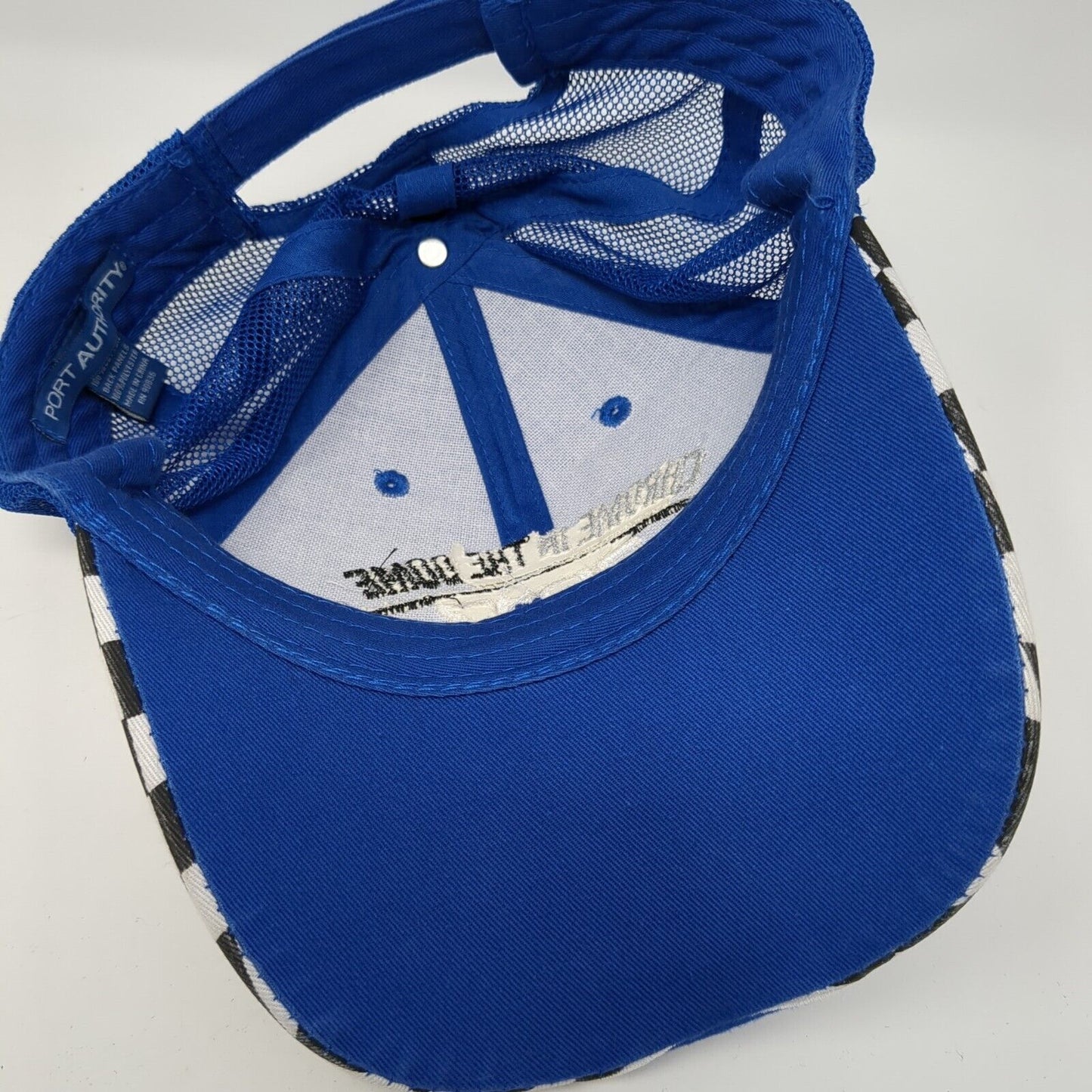 Chrome In The Dome 2017 Strapback Trucker Hat Blue OS Adjustable Port Authority