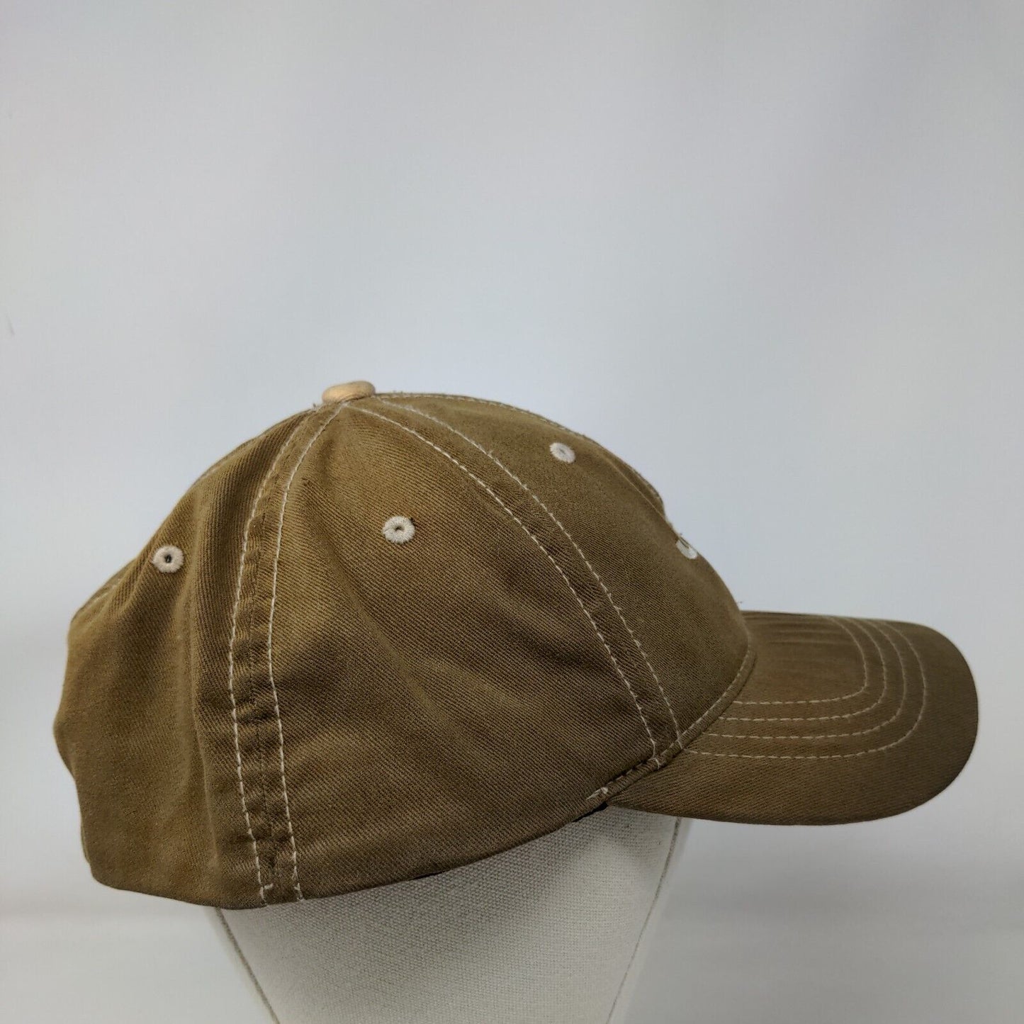 Jeep Fitted Hat Brown Size L/XL Embroidered Flex Fit Vented Holes Yupoong