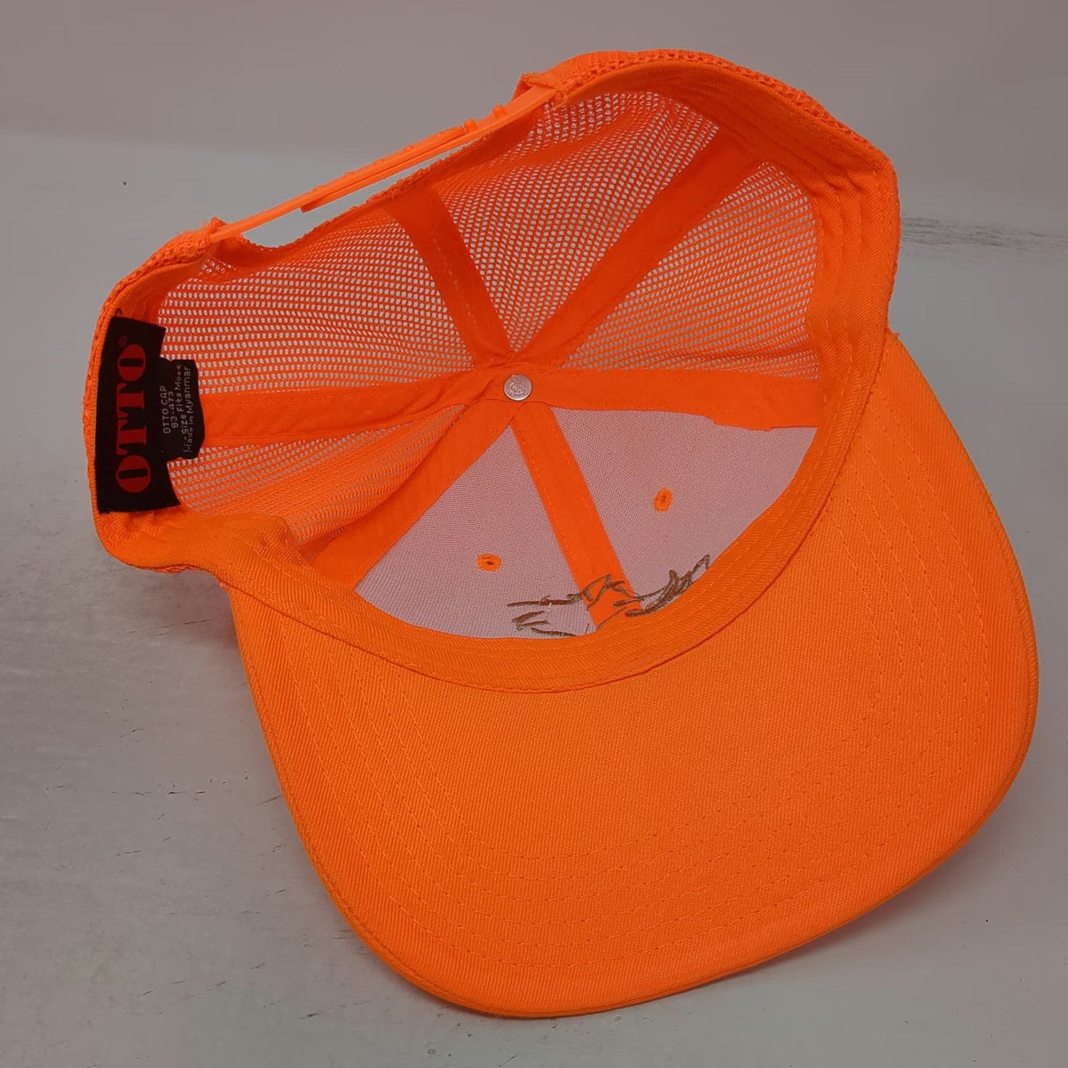 OTTO Trucker Hat Orange One Size Southern Yell Hog Wild Boar Mesh Snapback