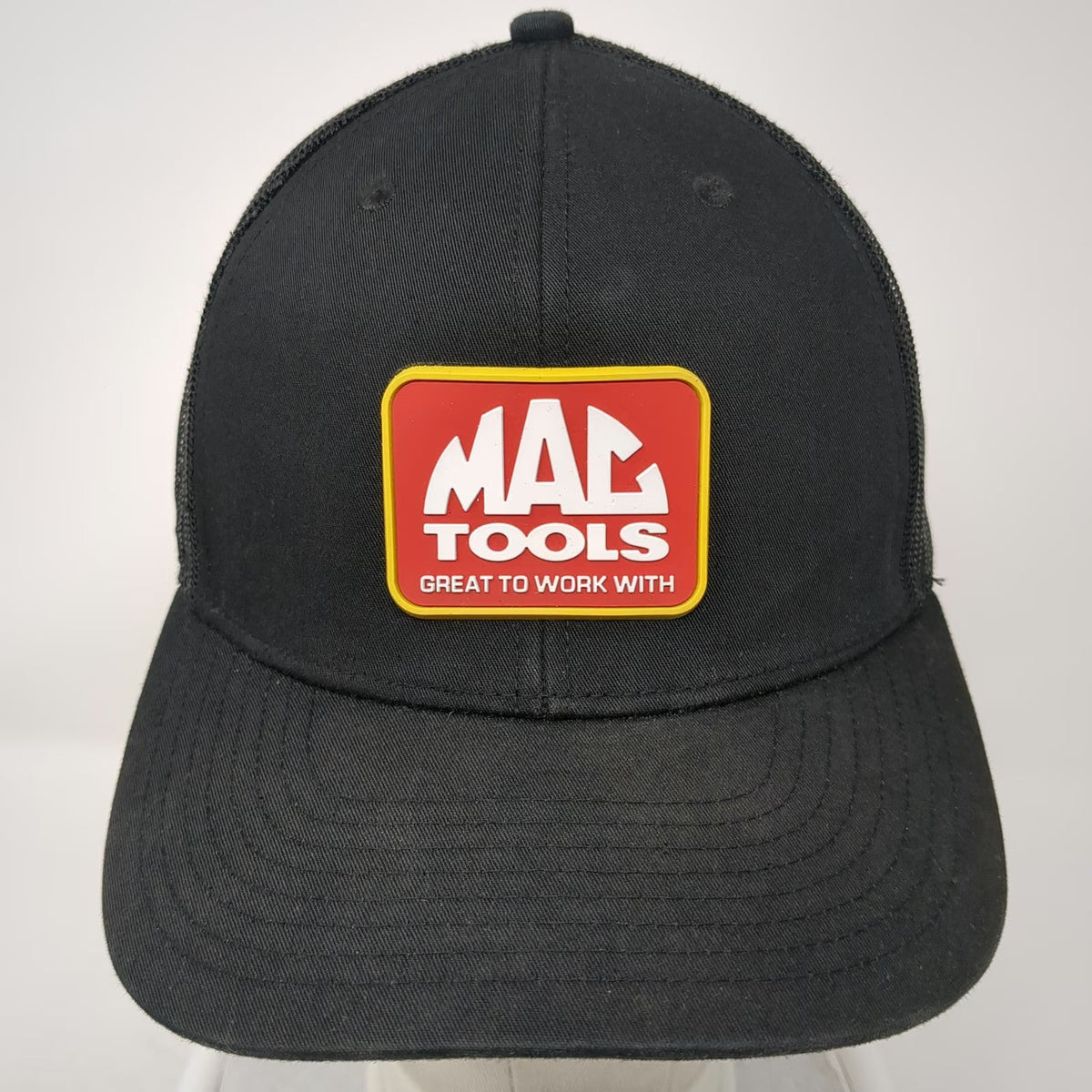 Richardson Trucker Hat Black One Size Mac Tools Great To Work With Logo Patch