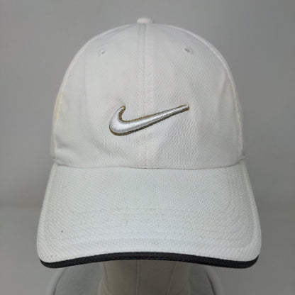 Nike Swoosh Logo Strapback Hat White One Size Adjustable Embroidered Nike Golf