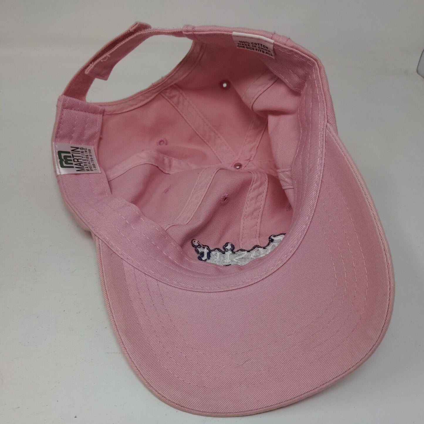 Hoosier Racing Tire Strapback Hat Pink OSFA Adjustable Embroidered Martin