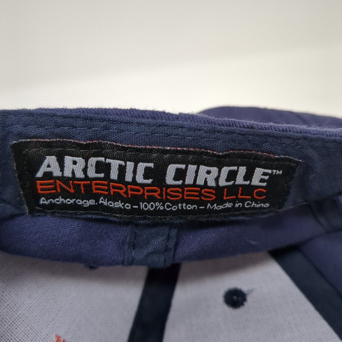 Alaska Strapback Hat Blue One Size Adjustable Embroidered Arctic Circle