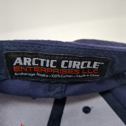 Alaska Strapback Hat Blue One Size Adjustable Embroidered Arctic Circle
