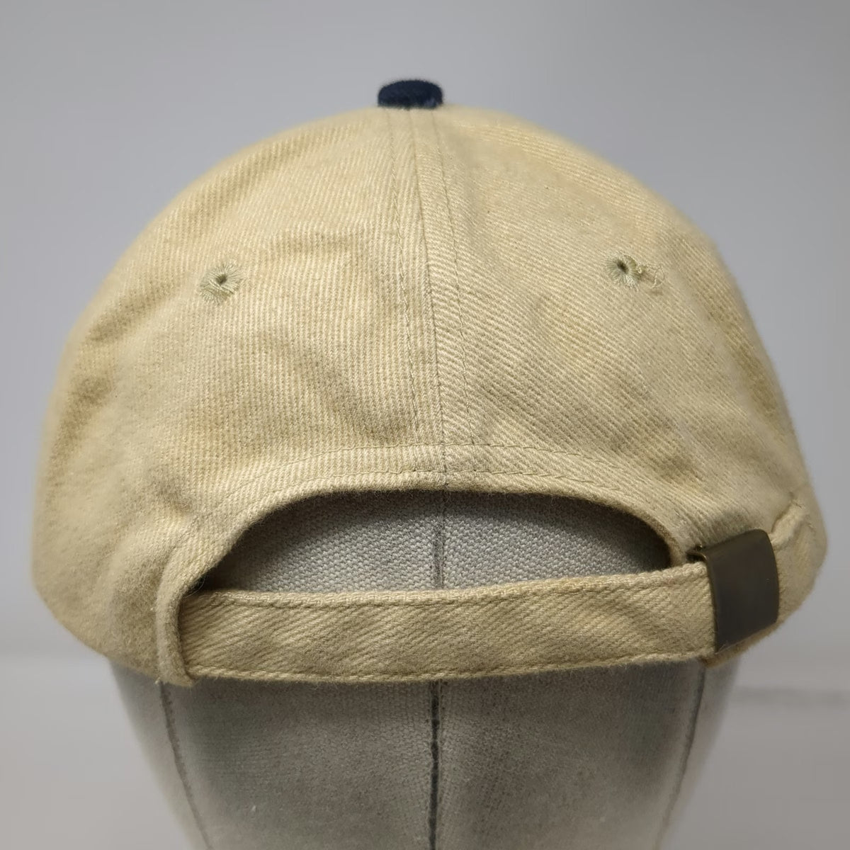 Dog Daze Baseball Cap Beige Blue One Size Alaska Airlines Wings Two-Tone Hat