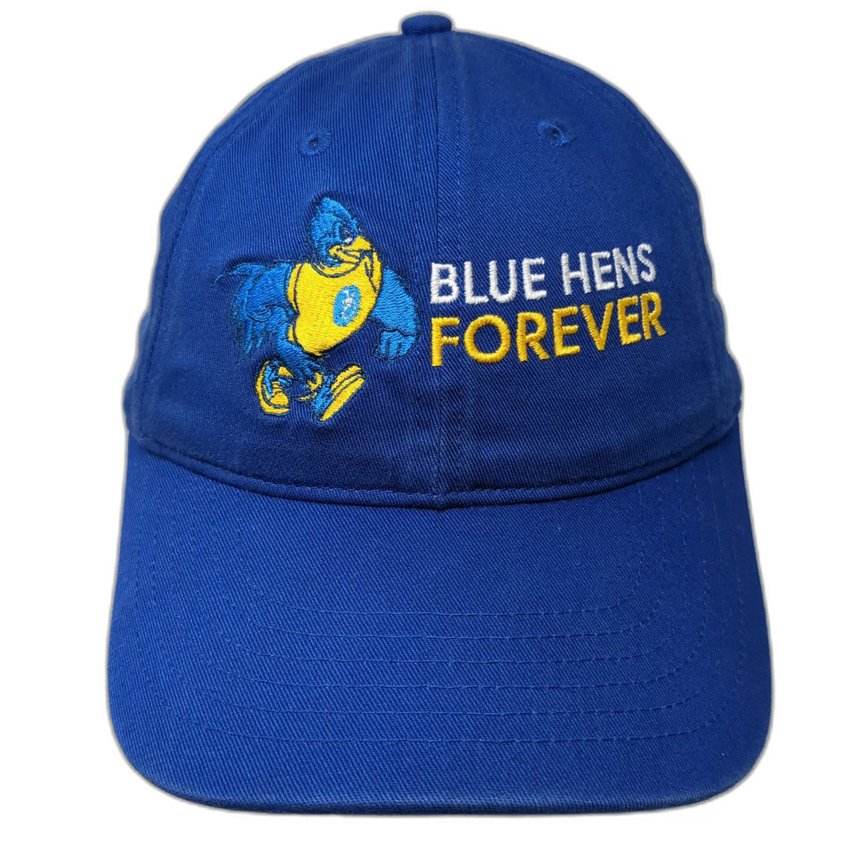 Delaware Blue Hens NCAA econscious One Size Cap Organic Cotton Mascot Logo White