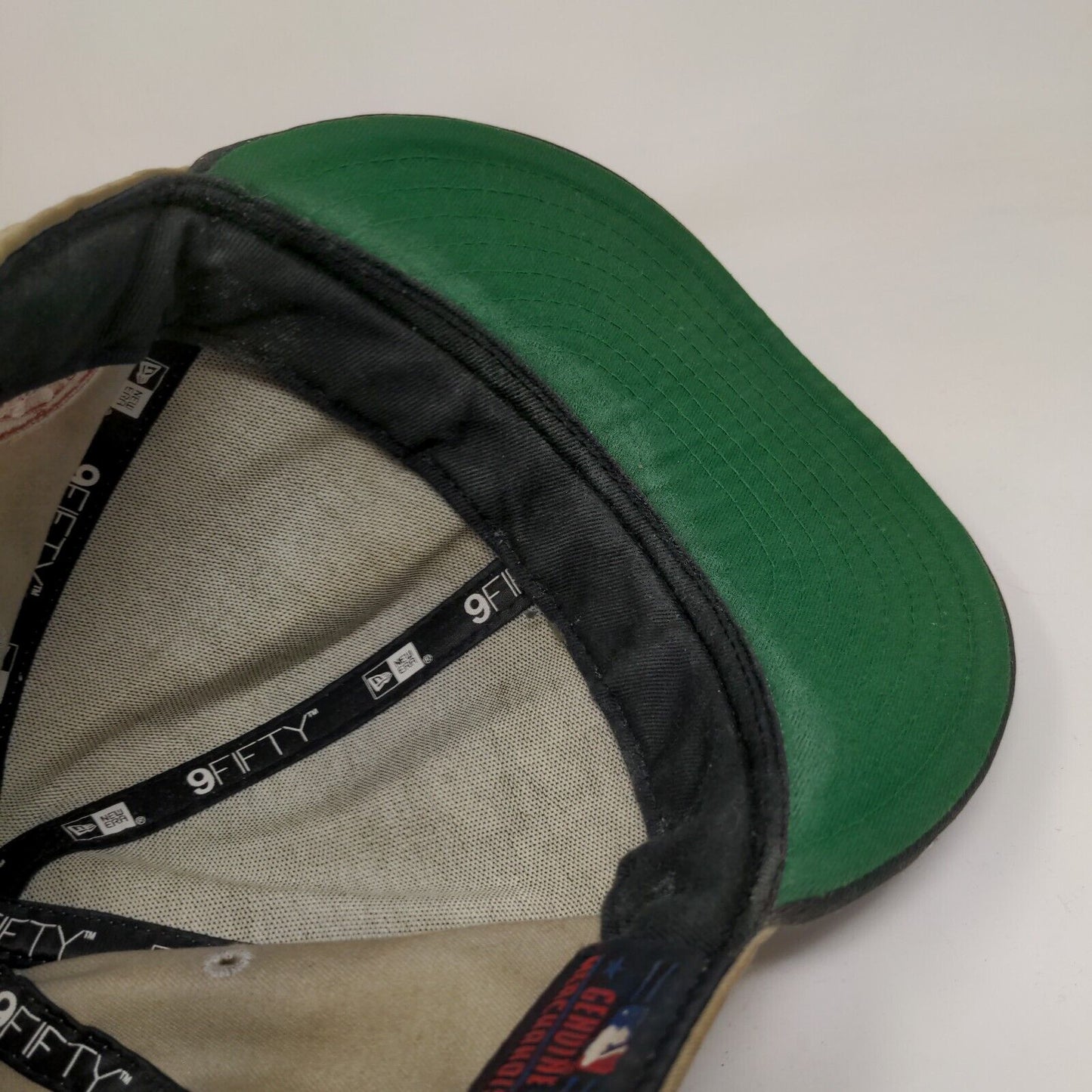 New Era MLB New York Yankees Snapback Hat Tan Size M-L Faded Distressed
