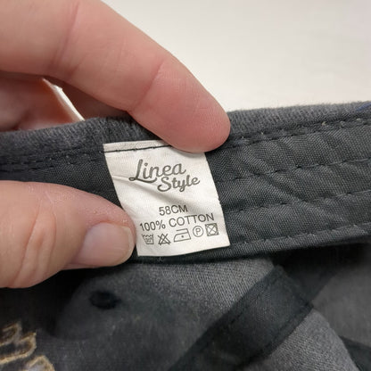 Linea Style Los Angeles Baseball Cap Gray Gold One Size Cotton Slideback Hat