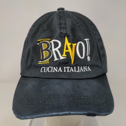 Bravo Cucina Italiana Slideback Hat Black One Size Embroidered 6 Panel