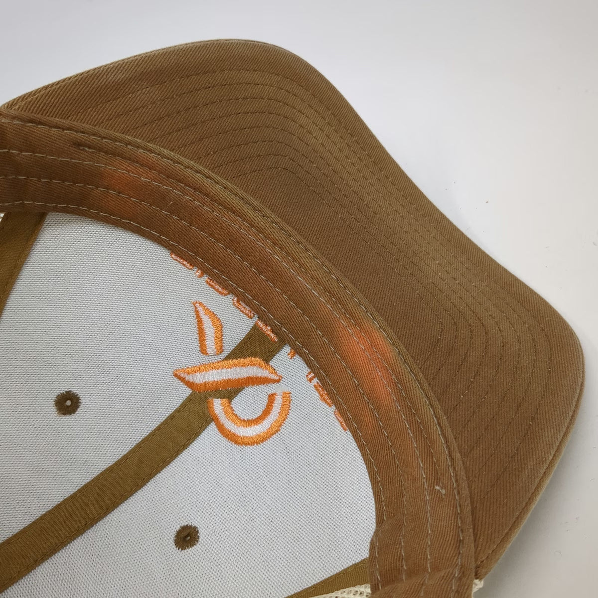 First Lite Trucker Hat Beige One Size Snapback Mesh Embroidered Hunting Logo