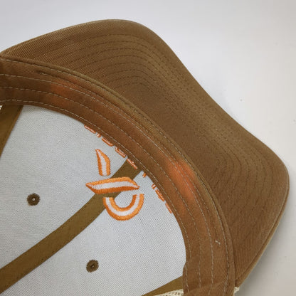 First Lite Trucker Hat Beige One Size Snapback Mesh Embroidered Hunting Logo