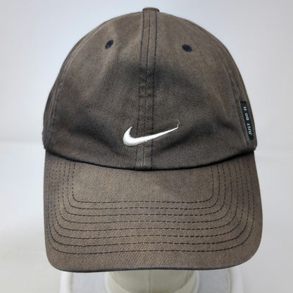 Nike Baseball Cap Black One Size Swoosh Just Do It Slideback Faded Cotton Hat