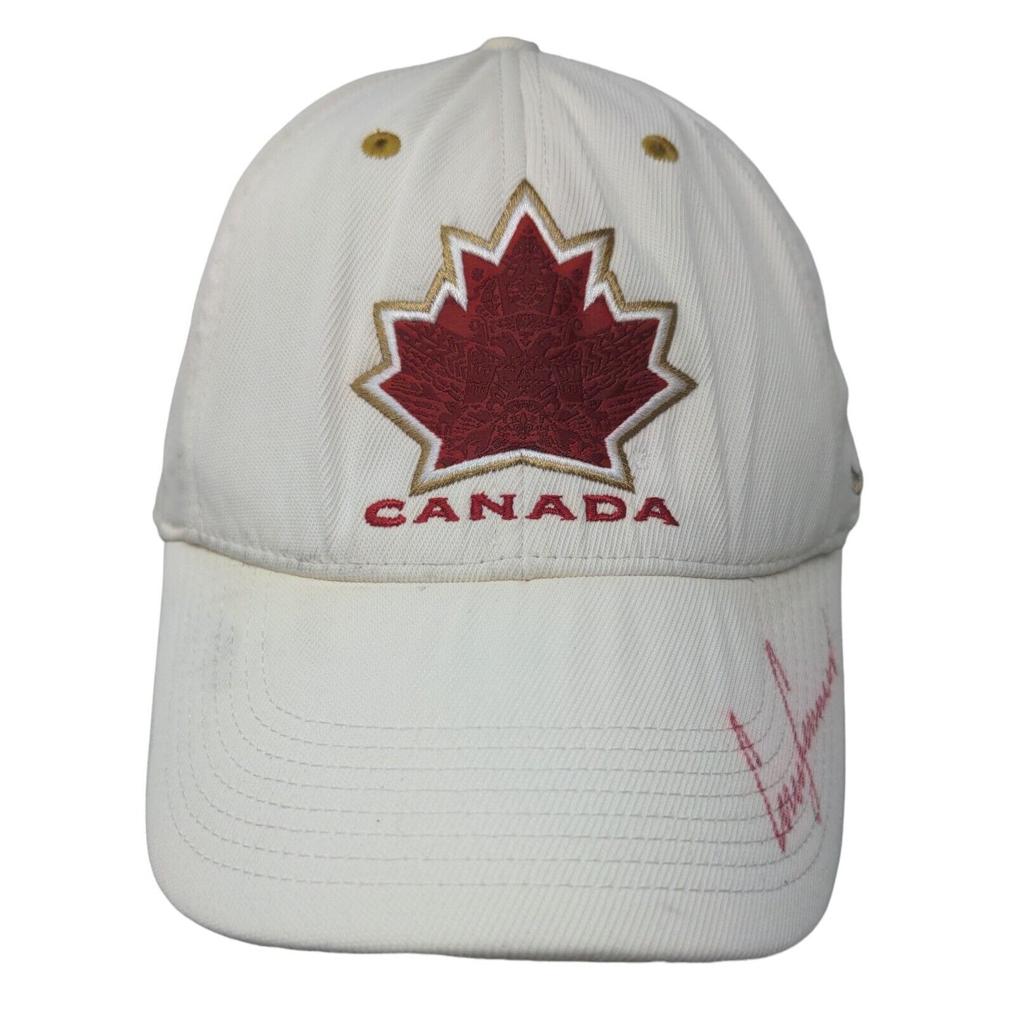 Nike Vancouver Olympics 2010 Men's Fitted Hat White L-XL Canada Signed Autograph